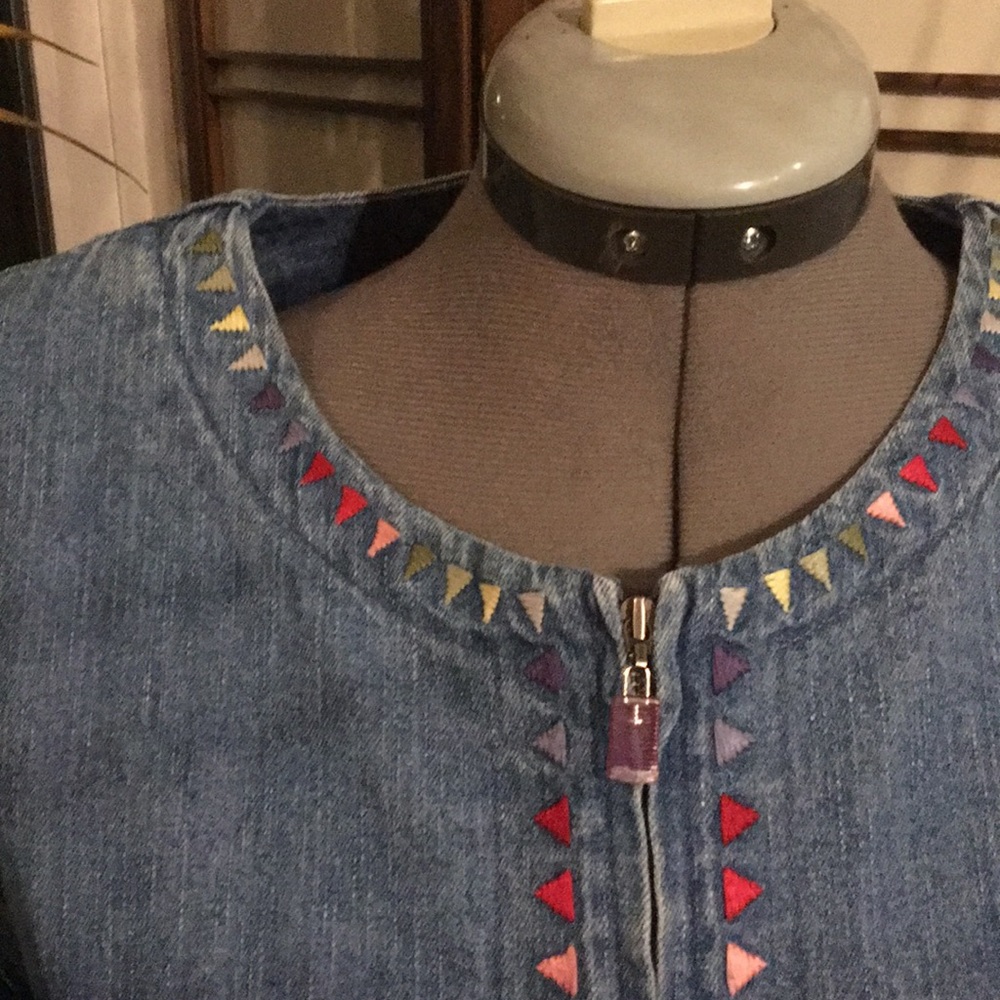 Embroidered Jean Jacket - Picture 2 of 3